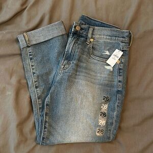 GAP girlfriend mid rise jeans NWT